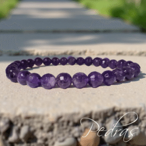 Pulseira Ametista 6mm facetado