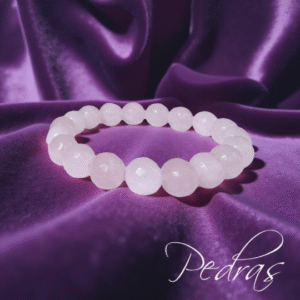 Pulseira Quartzo rosa 10mm facetado