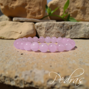 Pulseira Quartzo Rosa 8mm