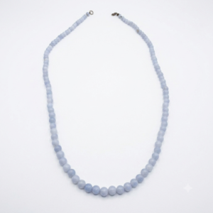 Colar de Calcedônia Azul Natural 4mm