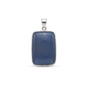 Pendente em Prata 925 com Calcedônia Azul Natural