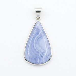 Pendente em Prata 925 com Calcedônia Azul Natural