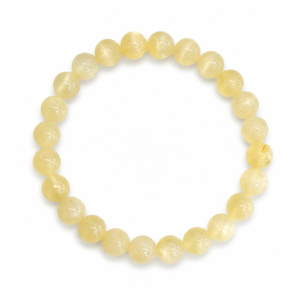 Bracelet en Sélénite Jaune — Perles de 8 mm