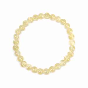 Bracelet en Sélénite Jaune — Perles de 6 mm