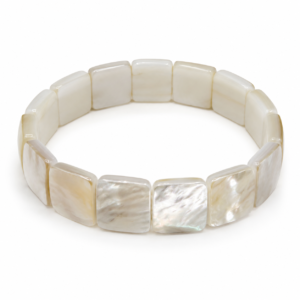 Bracelet en nacre blanche