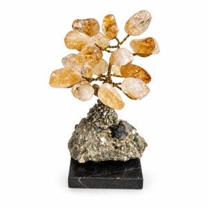 Arbre en Citrine sur Base de Pyrite