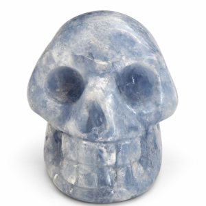 Crâne en calcite bleue naturelle