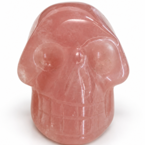 Crâne en quartz rose naturel