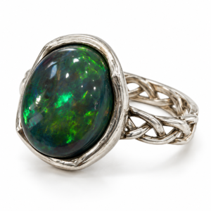 Bague en Opale Verte